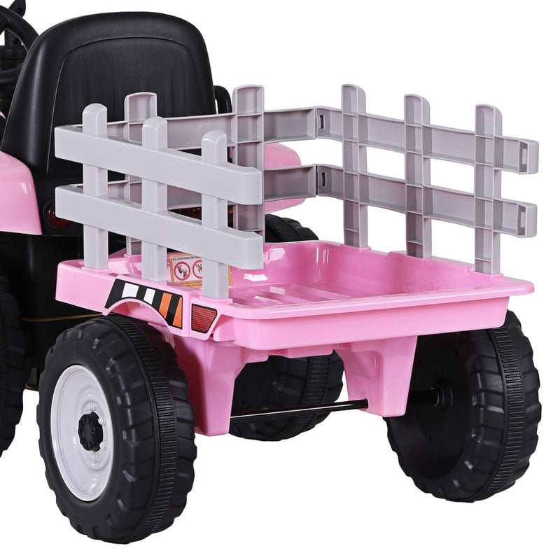Rigo Kids Electric Ride On Car Tractor Toy Cars 12V Pink