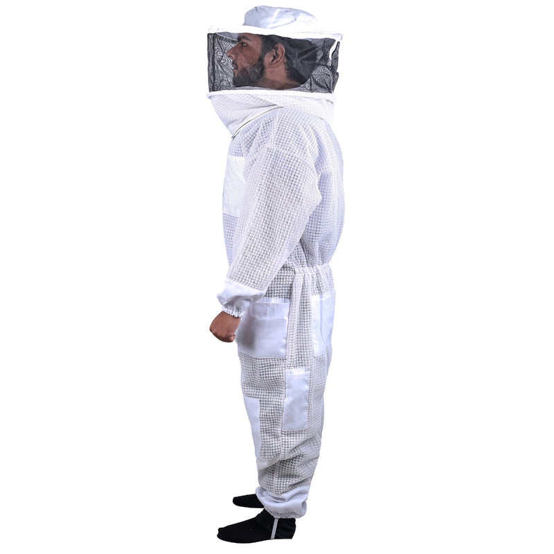 Beekeeping Bee Full Suit 3 Layer Mesh Ultra Cool Ventilated Round Head Beekeeping Protective Gear SIZE 3XL