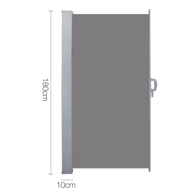 Retractable Side Awning Shade 1.8 x 3m - Grey