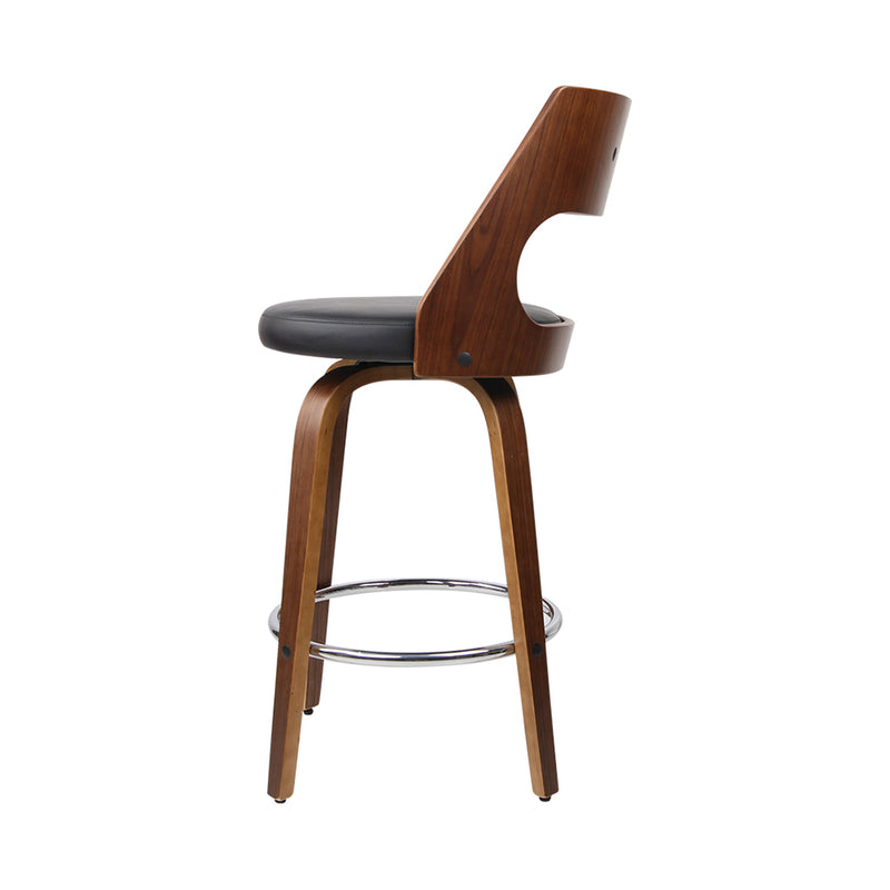 4x Bar Stools Swivel Leather Chair 76cm