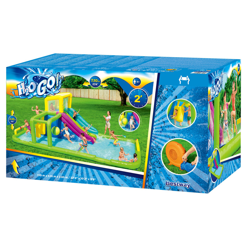 Bestway Inflatable Water Pack Pool Slide Castle Playground H2OGO Splash Course