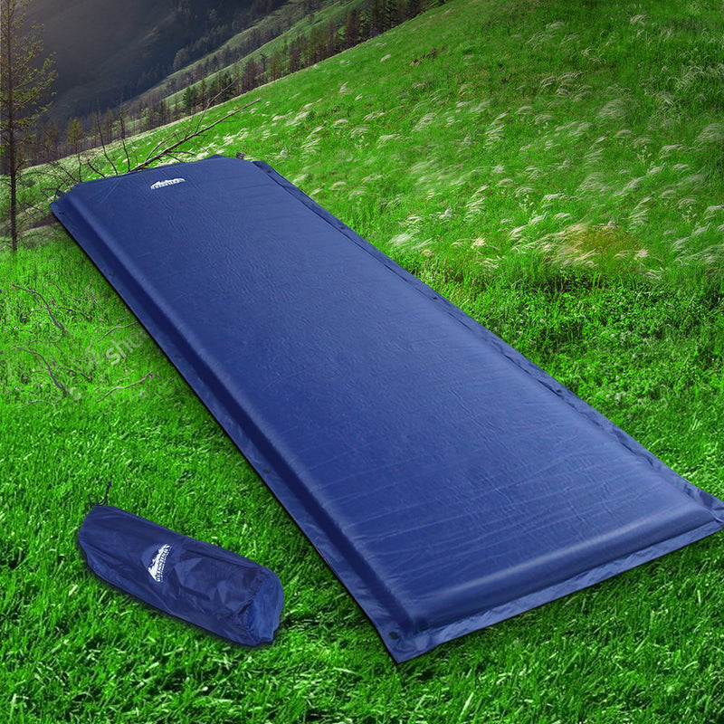 Self Inflating Camping Mattress - Blue - 6cm Thick