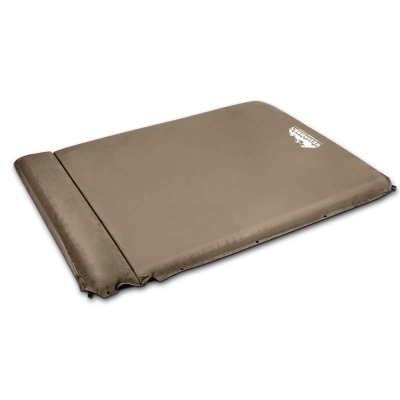 Self Inflating Camping Mattress - Double - Coffee - 10cm Thick