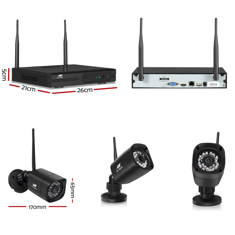 UL-tech Security Camera System Wireless Home 1TB HDD Set CCTV WIFI 3MP 8CH NVR
