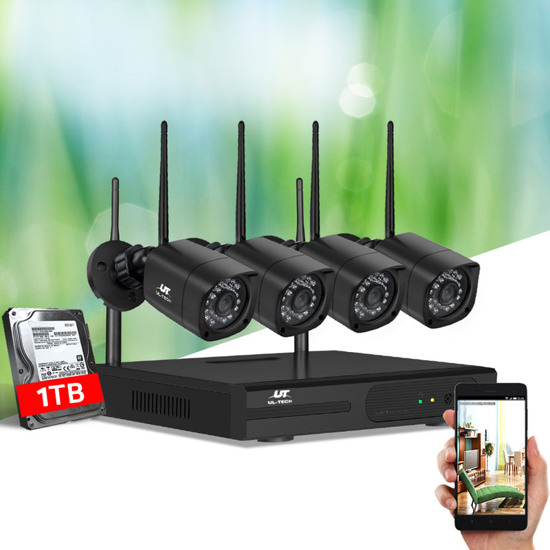 UL-tech Security Camera System Wireless Home 1TB HDD Set CCTV WIFI 3MP 8CH NVR