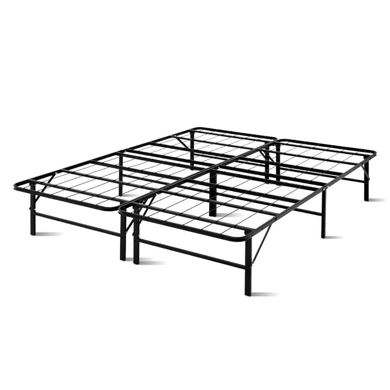 Artiss Folding Bed Frame Metal Base - Queen