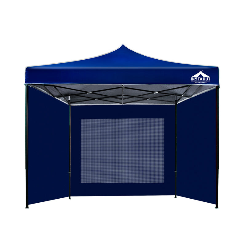 Gazebo Pop Up Marquee 3x3m Folding Wedding Tent Gazebos Shade Blue