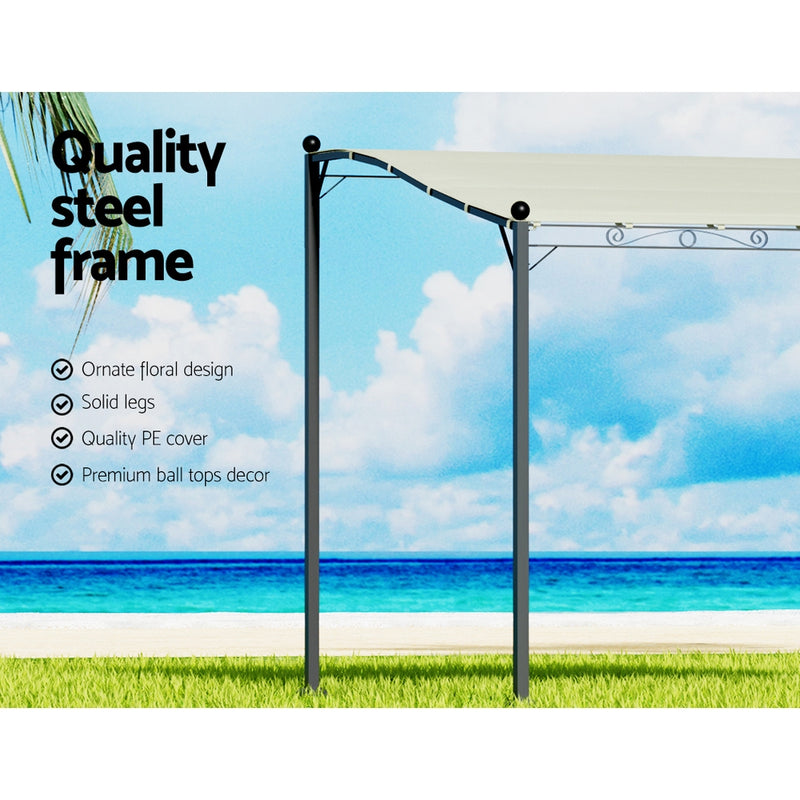 Instahut Gazebo 3m Party Marquee Outdoor Event Wedding Tent Iron Art Canopy