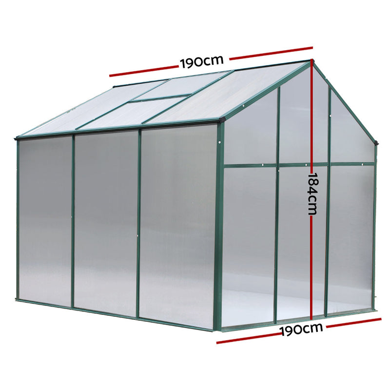Greenhouse Aluminum Green House Polycarbonate 1.9x1.9M