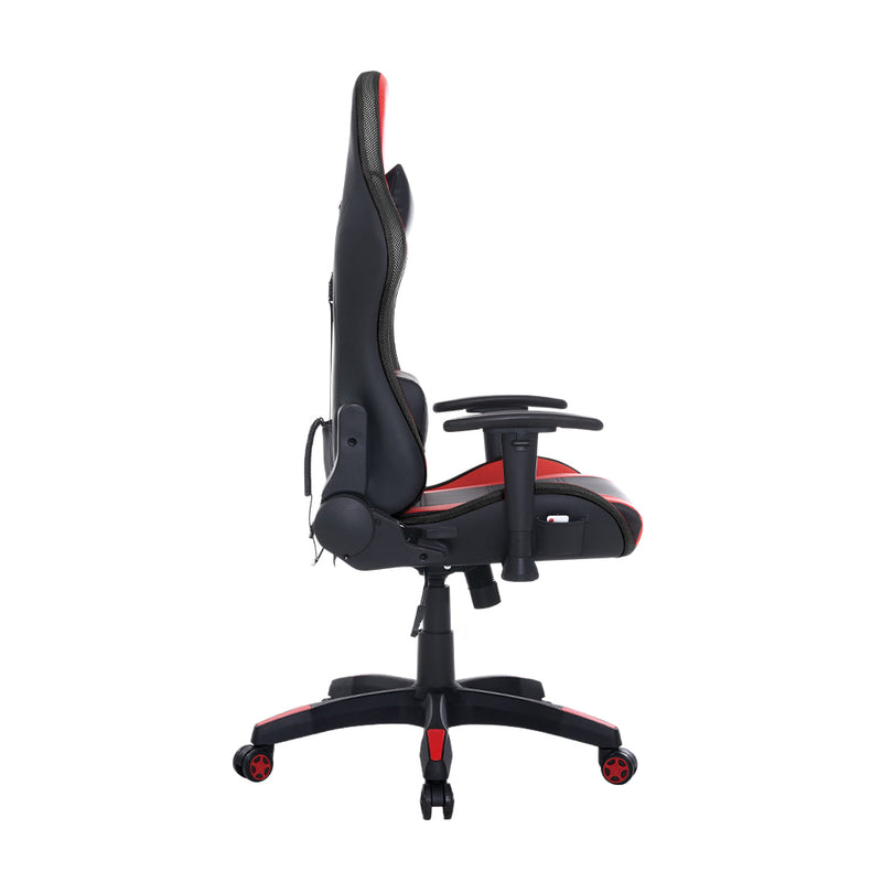 Artiss Gaming Office Chair LED Lights Recliner Red