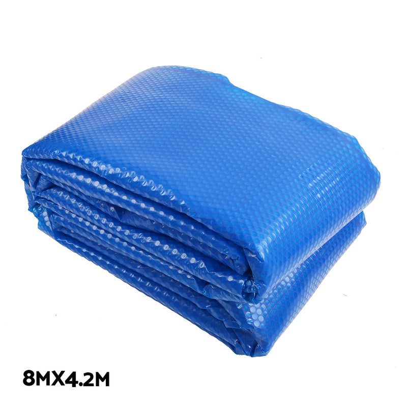 Aquabuddy 8x4.2m Pool Cover Roller Combo Solar Blanket Swimming Heater Bubble