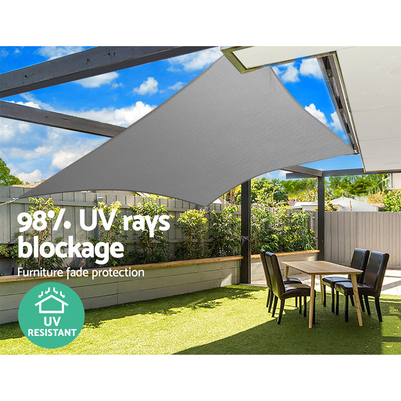 Sun Shade Sail Cloth Shadecloth Outdoor Canopy Rectangle 280gsm 4x5m