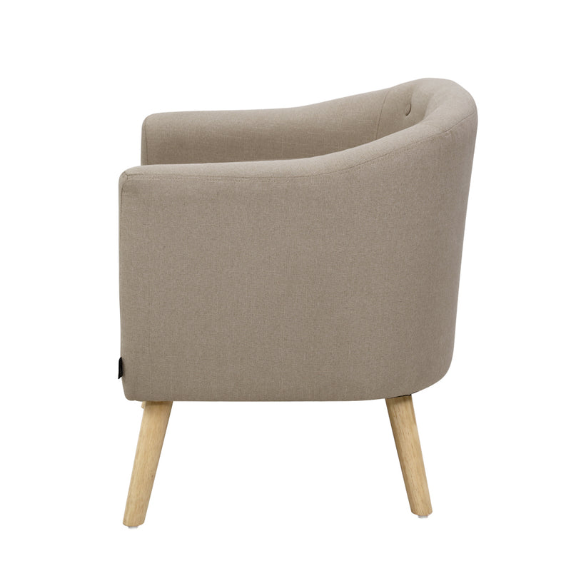 ADORA Armchair Tub Chair Single Accent Armchairs Sofa Lounge Fabric Beige