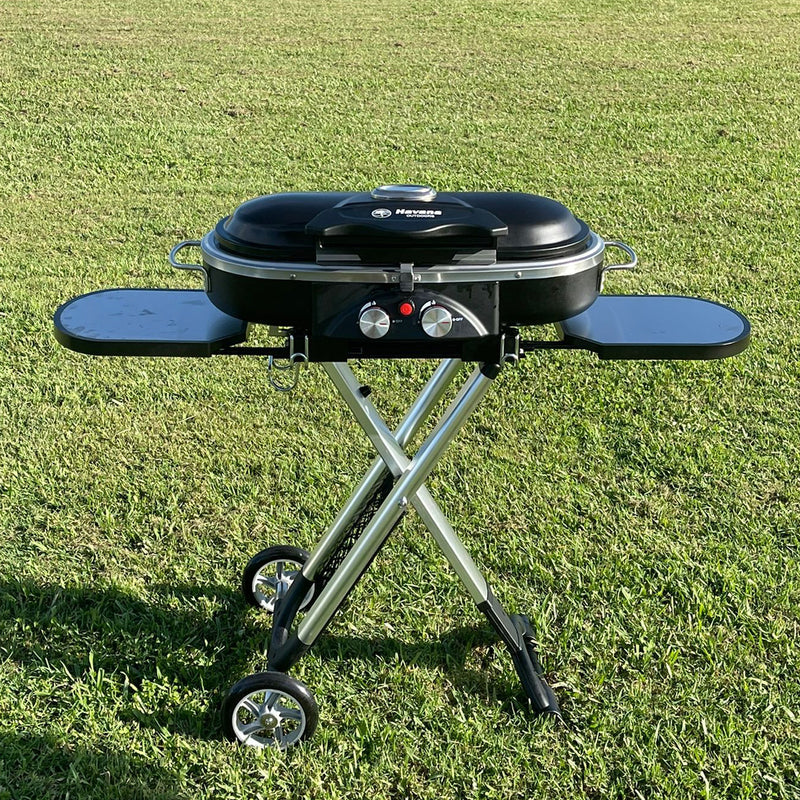 Havana Outdoors BBQ Mate Premium Portable Gas Grill LPG Twin Grill Outdoor Black