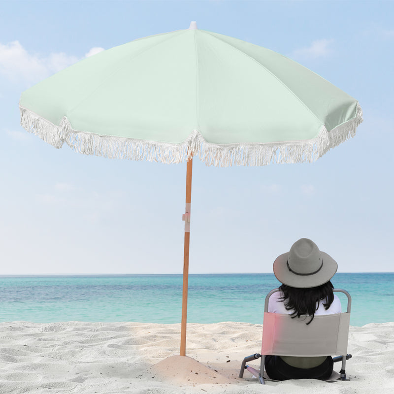 Havana Outdoors Beach Umbrella - Sage Green