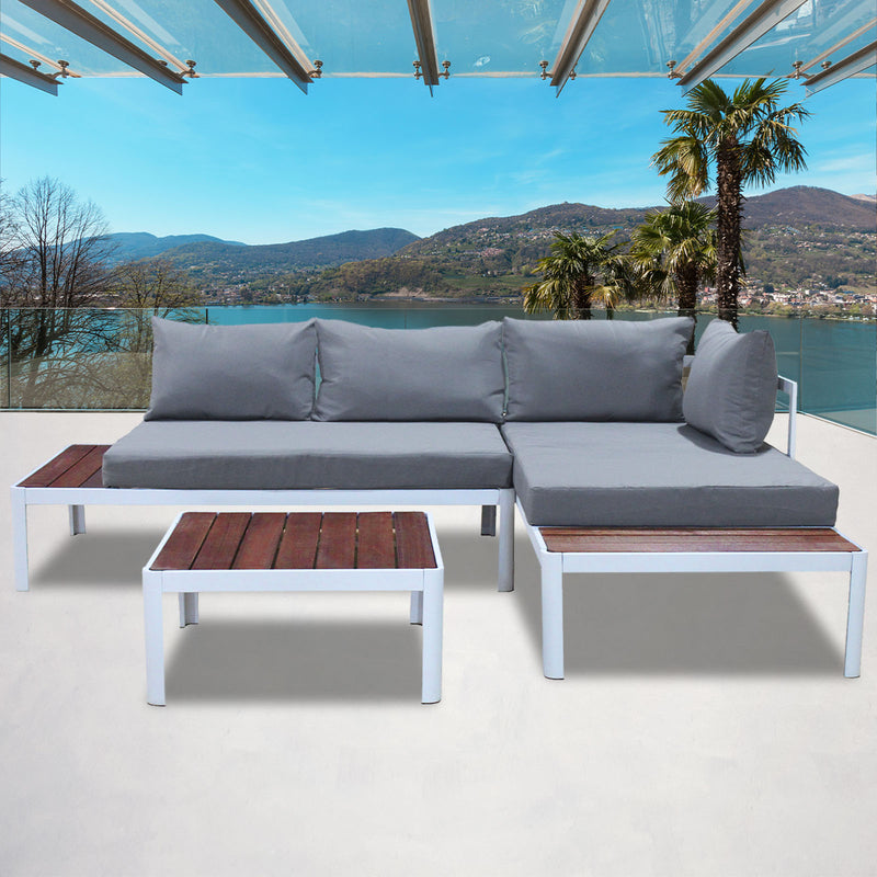 Milano 3pc Outdoor Furniture Lounge Sofa Set Poolside Deck Patio Setting Garden