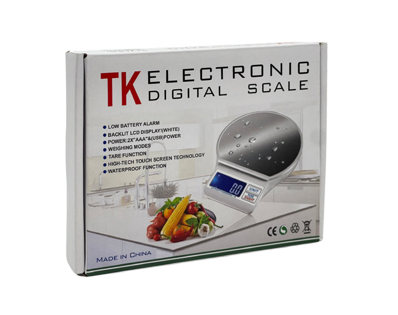 Digital Kitchen Scale Backlit LCD Display Weighing Modes Tare Function Touch Screen HY26