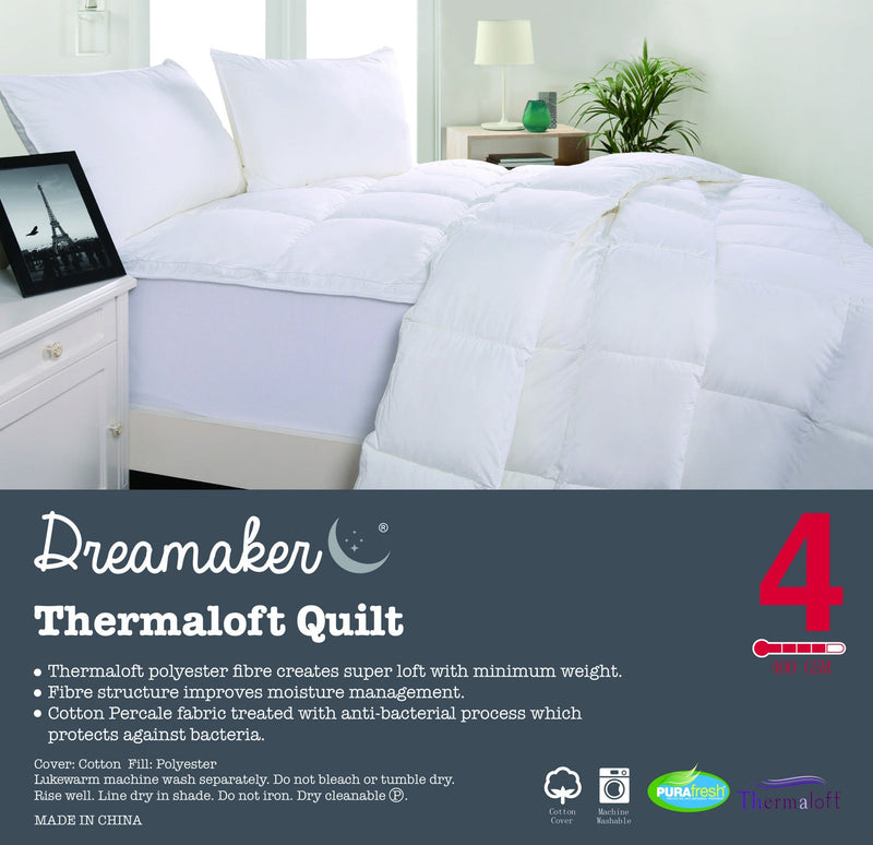 Dreamaker Thermaloft Quilt 400Gsm Double Bed