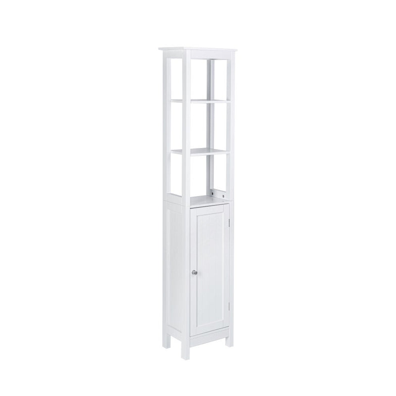 Sian Bathroom Tall Storage Cabinet Organiser With Shelves - White