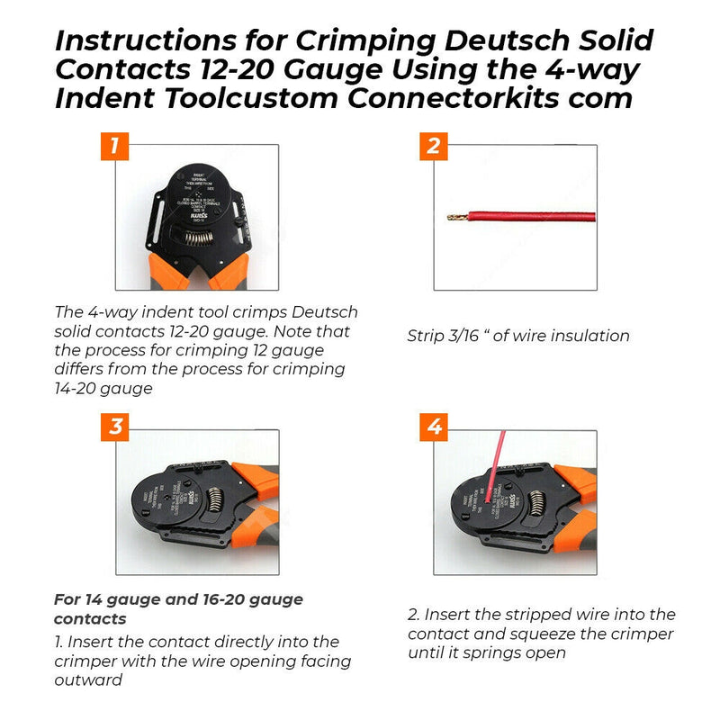 600PCS Deutsch DT Connector Plug Kit With Genuine Deutsch Crimp Tool