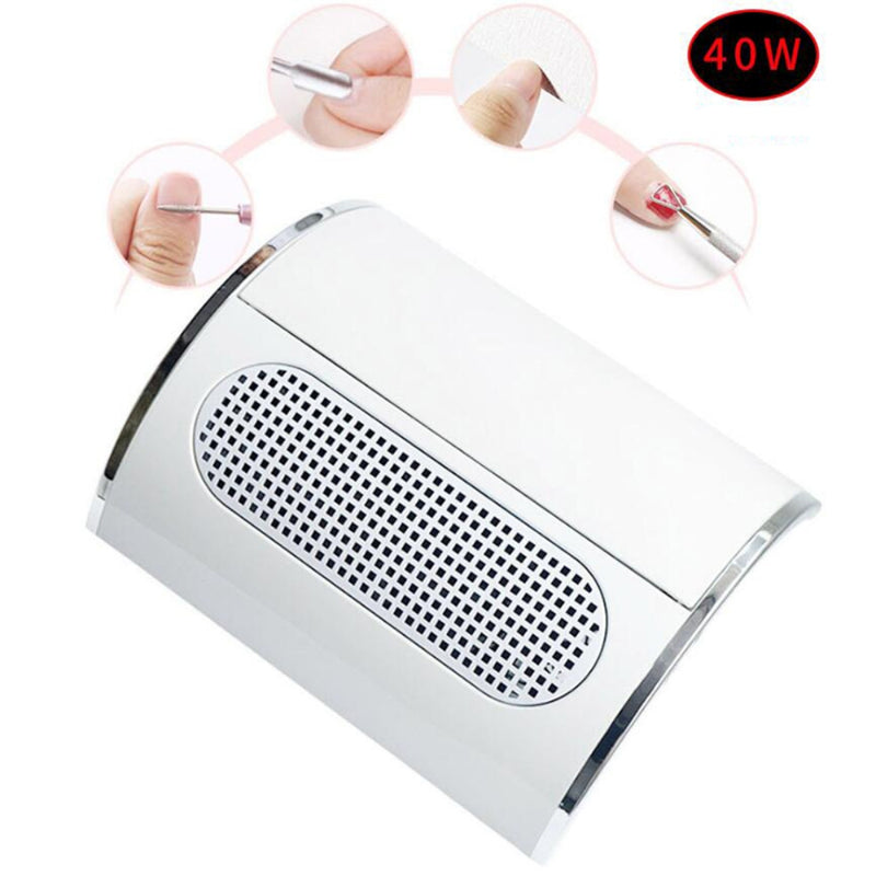 Nail Dust Collector Remover Fan Vacuum Cleaner 3 Fan Suction Manicure Machine