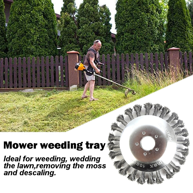 6" Weed Brush Steel Wire LawnMower Grass Cutter Head Garden Trimmer Wheel AU