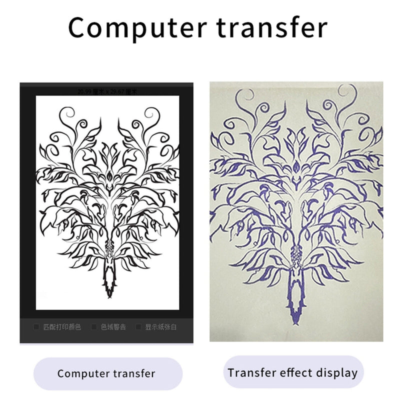 Wireless Tattoo Transfer Printer Portable Machine Clear Transfer Stencil Printer Black