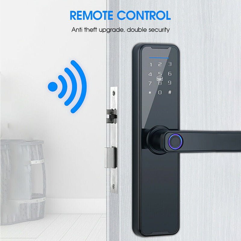 Tuya Home WIFI Smart Door Lock Biometric Fingerprint Smart Card Password Key USB