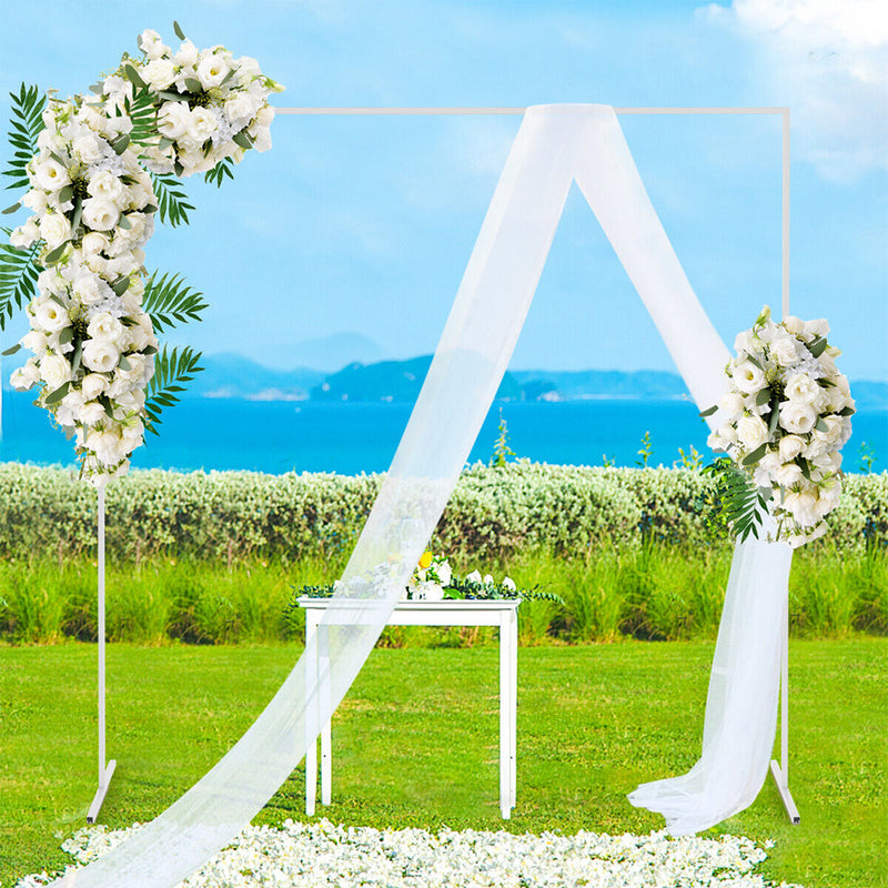 Wedding Arch White Square Backdrop Flower Display Stand Background 2.2M