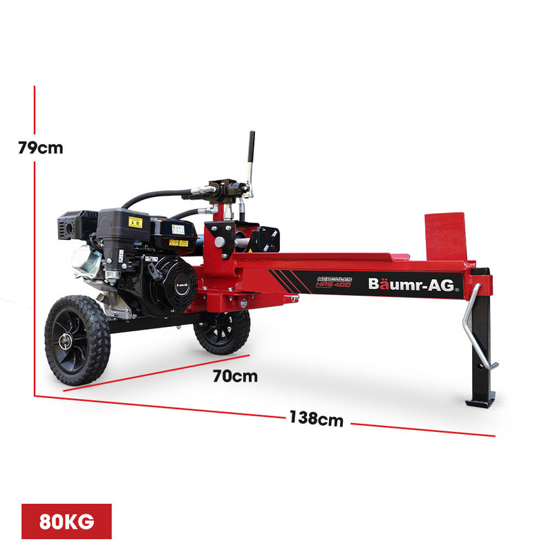 Baumr-AG 12 Tonne Petrol Hydraulic Wood Log Splitter - HPS400