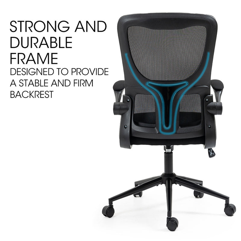 FORTIA Ergonomic Mesh Office Chair Computer Seat Adjustable Recline, Black