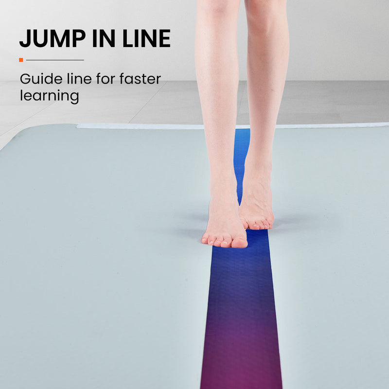 PROFLEX  600x200x20cm Inflatable Air Track Mat Tumbling Gymnastics, Multicolour, with Electric Pump