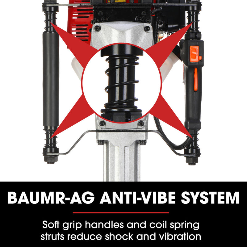Baumr-AG 52cc 2-Stroke Petrol Post Driver with Carry Case & 2 Drive Sockets