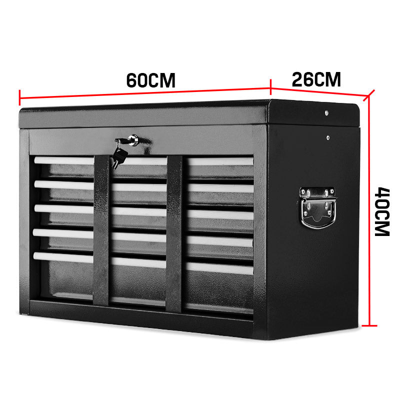 BULLET 9 Drawer Tool Box Chest Mechanic Garage Storage Toolbox Set Organiser