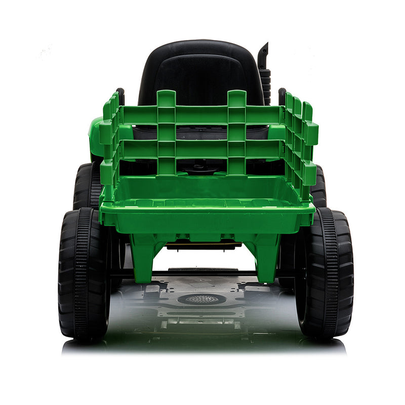 KIDS Electric Battery Operated Ride On Tractor Toy, Remote Control, Green and Yellow