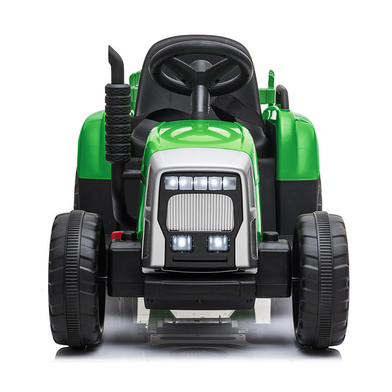 KIDS Electric Battery Operated Ride On Tractor Toy, Remote Control, Green and Yellow