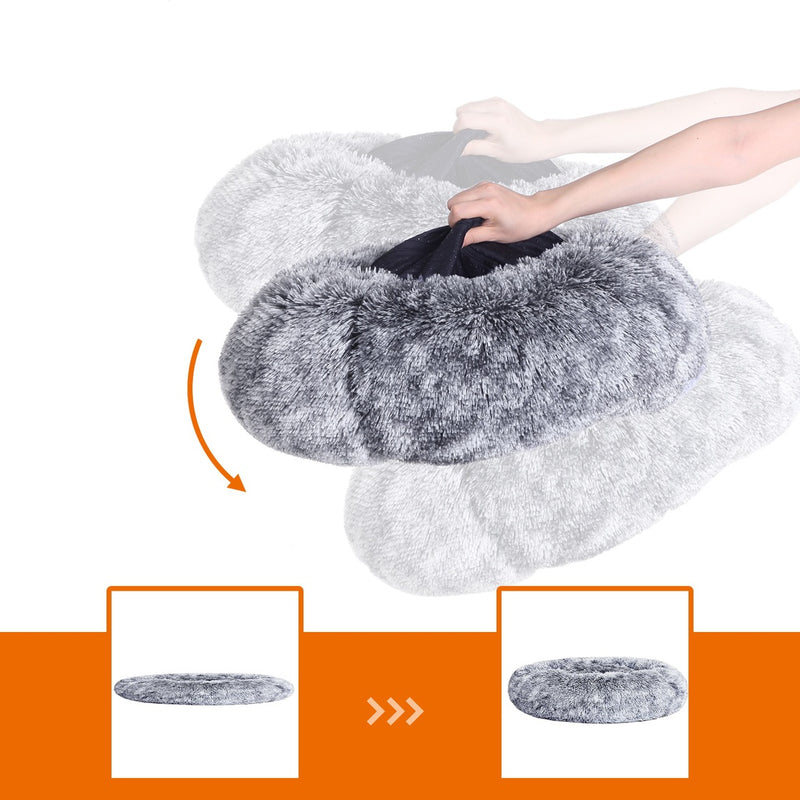 FEANDREA 50cm Dog Bed with Removable Washable Cover Grey
