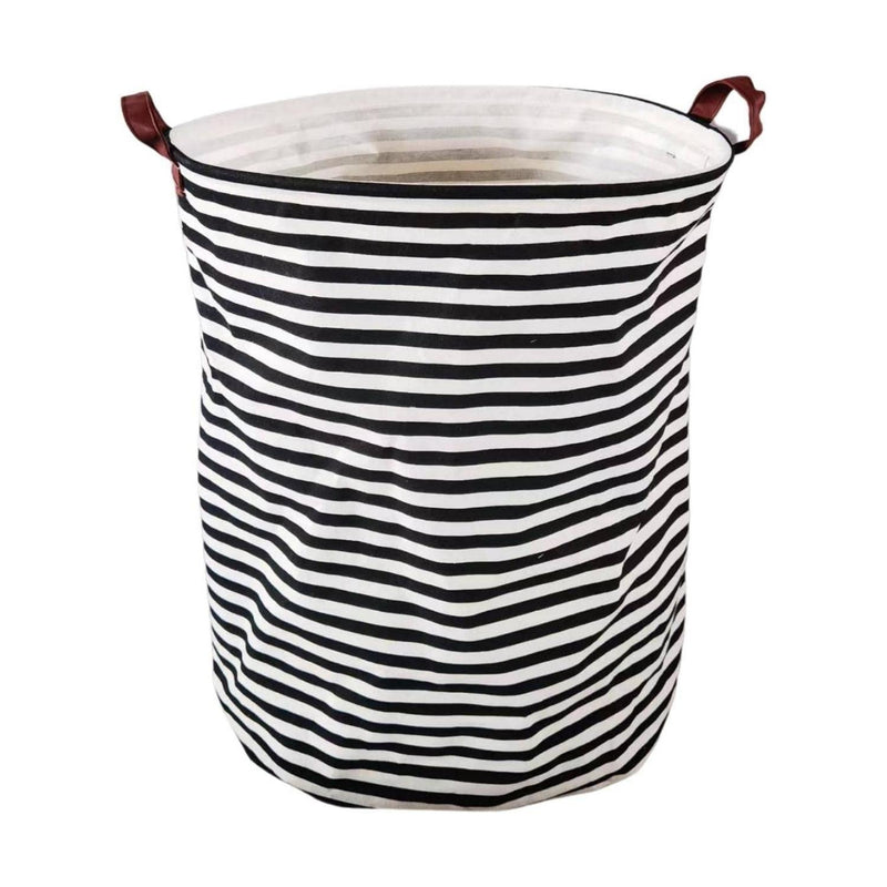 GOMINIMO Laundry Basket Round Foldable (Black Line) GO-LB-108-CN
