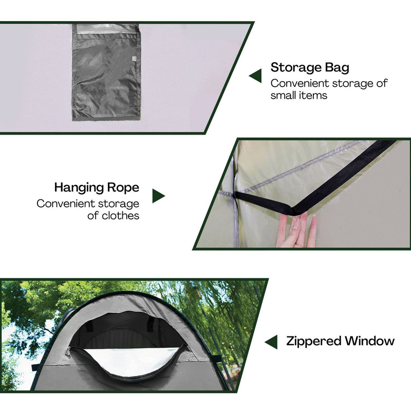 KILIROO Shower Tent with 2 window (Dark Blue)
