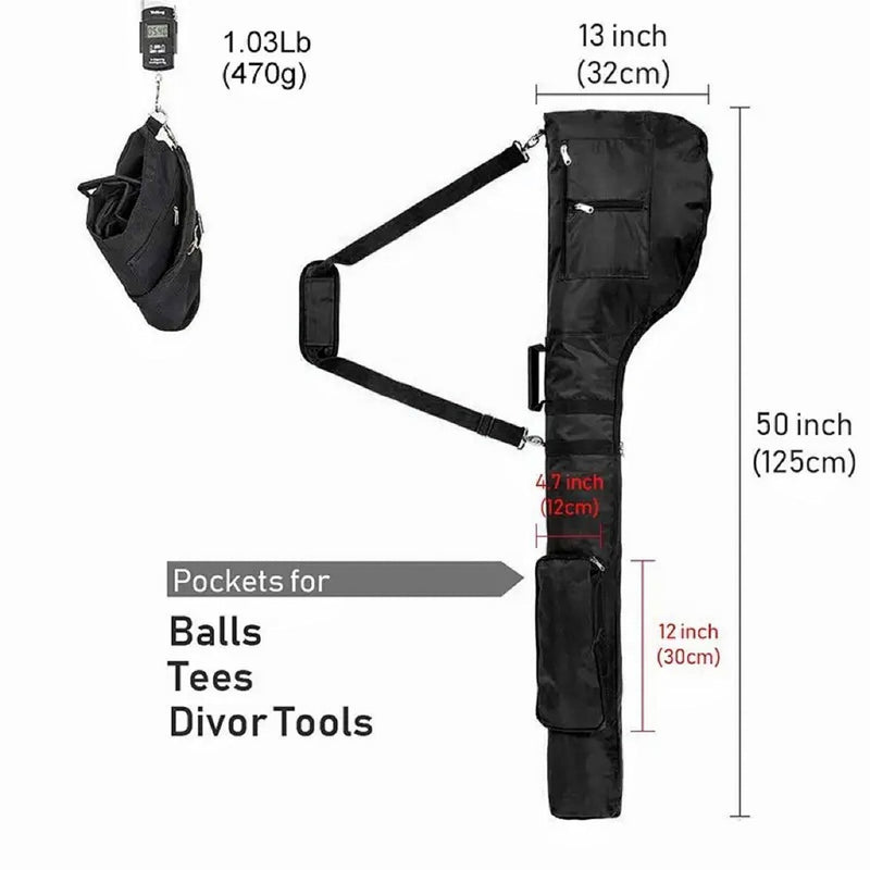 VERPEAK Foldable Golf Lightweight Carry Bag (Black) VP-GOB-100-CX