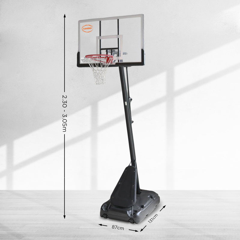 Kahuna Portable Basketball Hoop System 2.3 to 3.05m for Kids & Adults