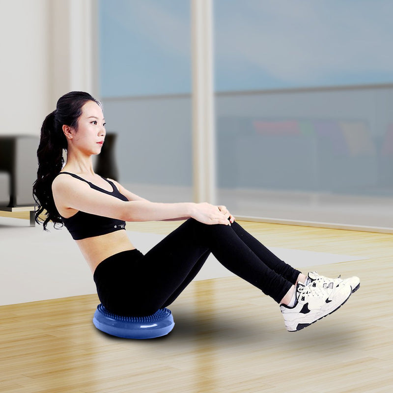 Powertrain Yoga Stability Disc Home Gym Pilates Balance Trainer - Blue