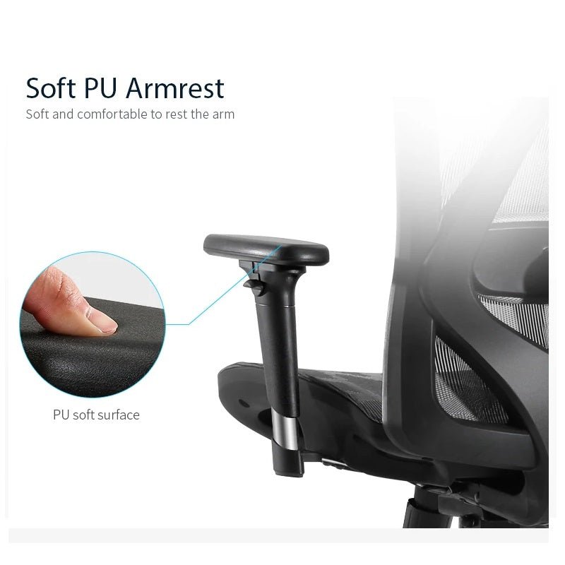 Sihoo M57 Ergonomic Office Chair, Computer Chair Desk Chair High Back Chair Breathable,3D Armrest and Lumbar Support Black without Foodrest