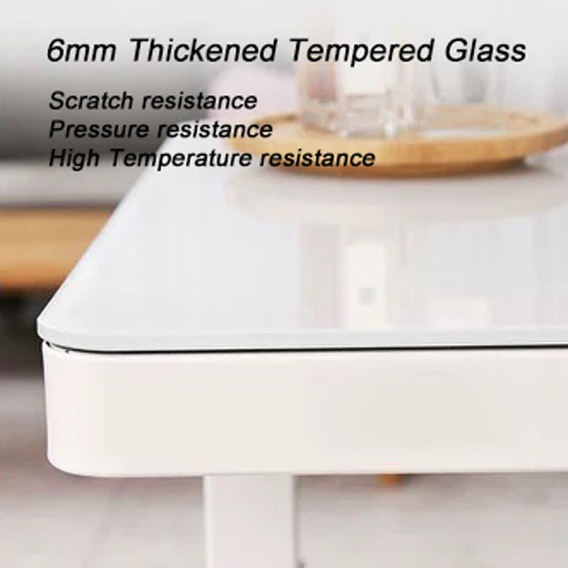 Standing Desk Electric Height Adjustable Sit Stand Toughened Glass Top Single Motor Wireless Charger