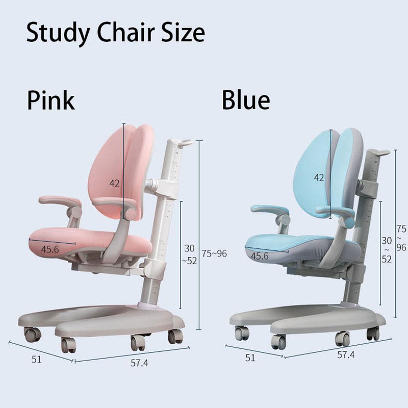 Solid Rubber Wood Height Adjustable Children Kids Ergonomic Blue  Study Desk Chair Set  120cm AU