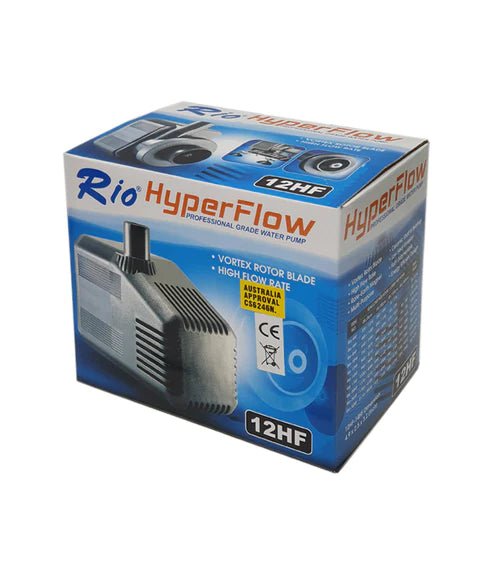 Submersible Water Pump 2850L/HR - Rio Hyperflow 12HF Professional Grade Pump for Hydroponic Systems