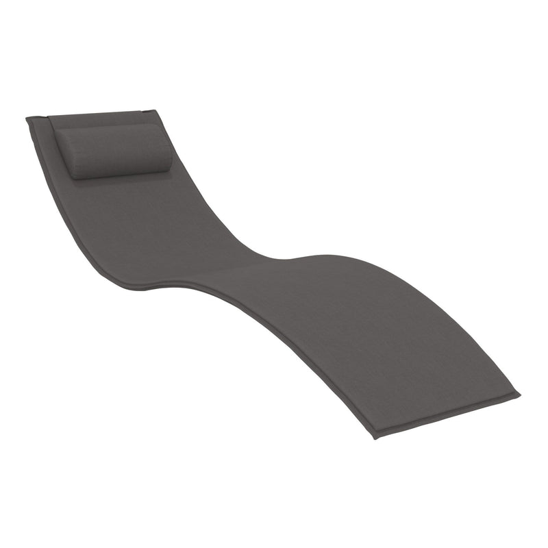 Slim Sunlounger - Anthracite with Black Cushion