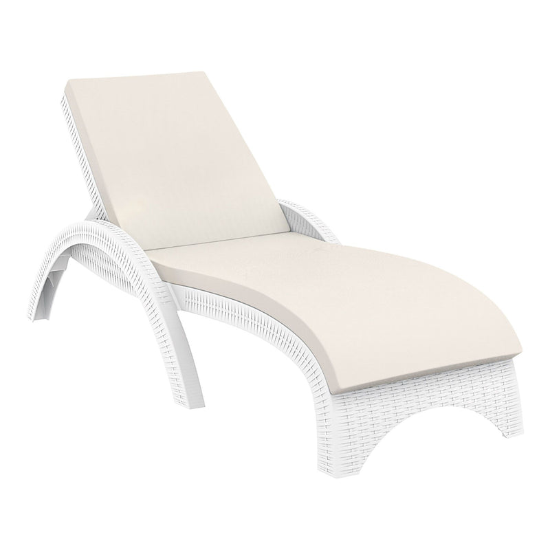 Fiji Sunlounger - Anthracite with Beige Cushion