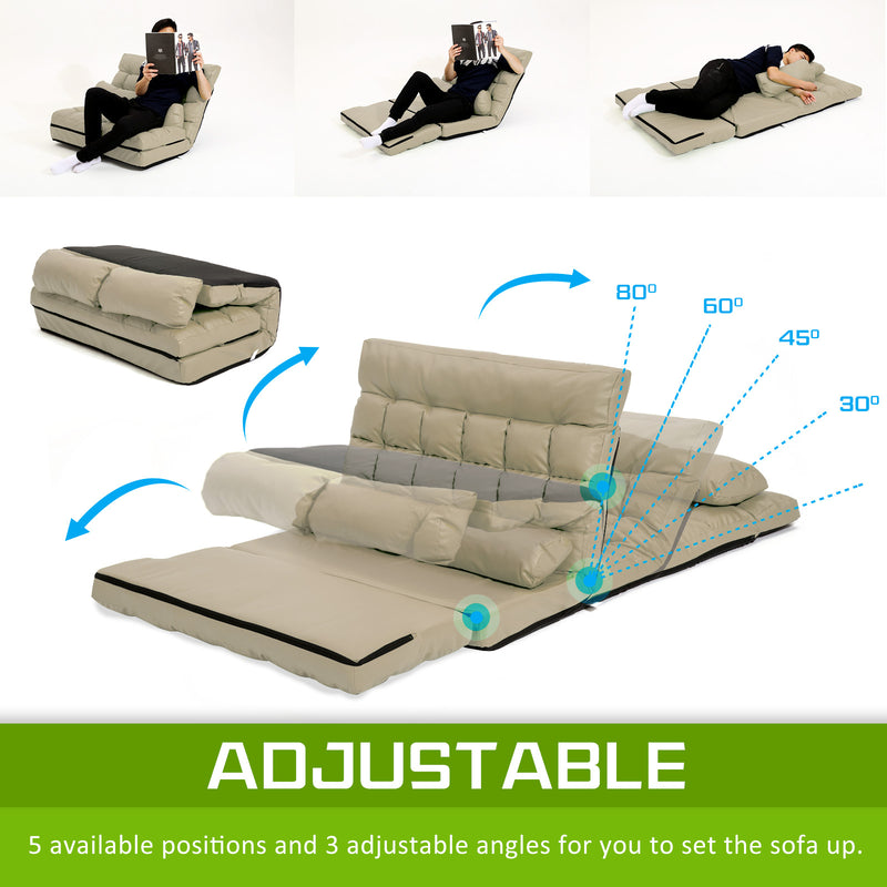 La Bella Double Seat Couch Bed Beige Sofa Gemini Leather