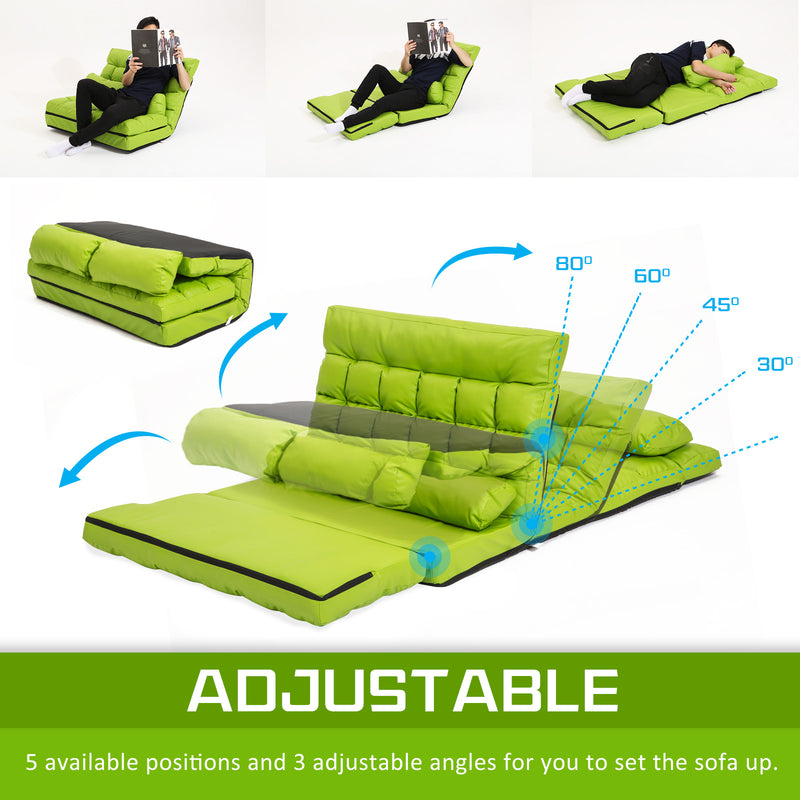 La Bella Double Seat Couch Bed Green Sofa Gemini Leather